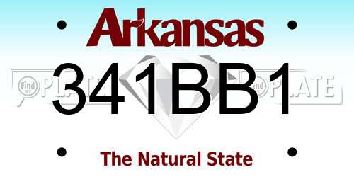 341BB1 Arkansas License Plate