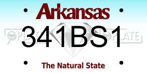 341BS1 Arkansas License Plate