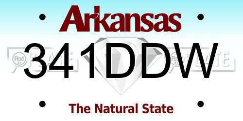341DDW Arkansas License Plate