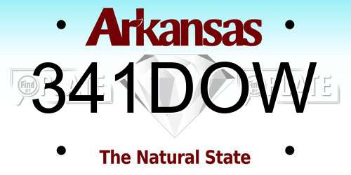 341DOW Arkansas License Plate