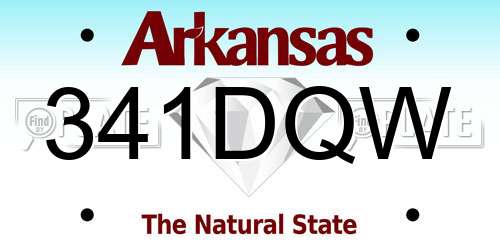 341DQW Arkansas License Plate