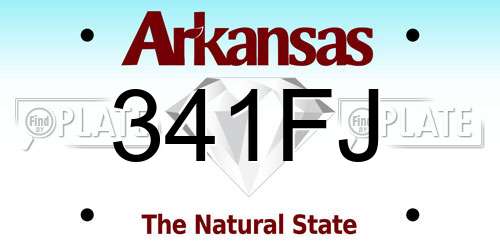 341FJ Arkansas License Plate