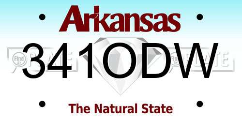 341ODW Arkansas License Plate