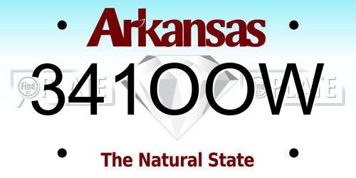 341OOW Arkansas License Plate