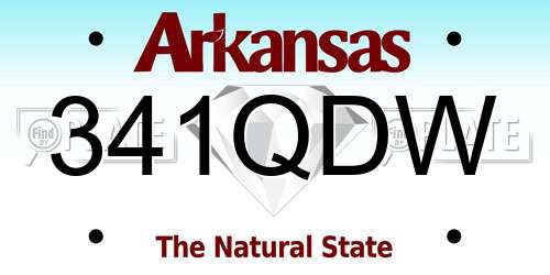 341QDW Arkansas License Plate