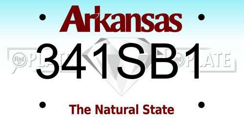 341SB1 Arkansas License Plate