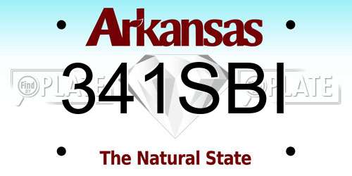 341SBI Arkansas License Plate
