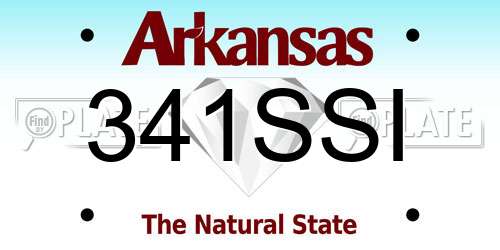 341SSI Arkansas License Plate