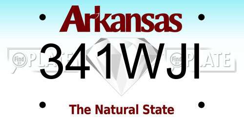341WJI Arkansas License Plate