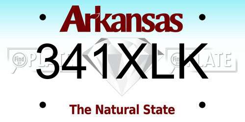341XLK Arkansas License Plate
