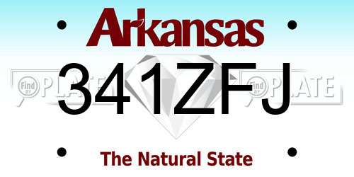 341ZFJ Arkansas License Plate