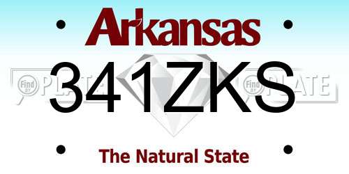 341ZKS Arkansas License Plate