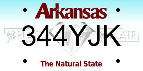 344YJK Arkansas License Plate