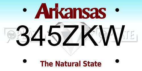 345ZKW Arkansas License Plate