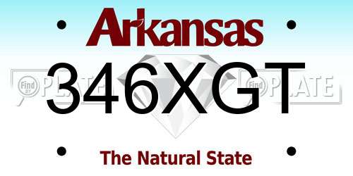 346XGT Arkansas License Plate