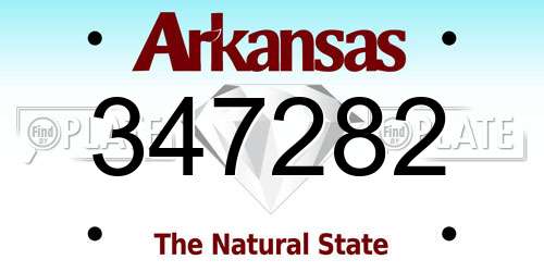 347282 Arkansas License Plate