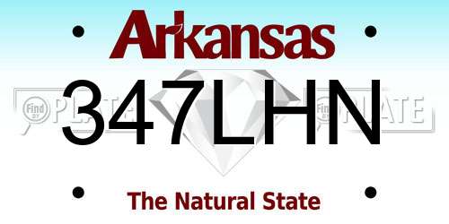 347LHN Arkansas License Plate