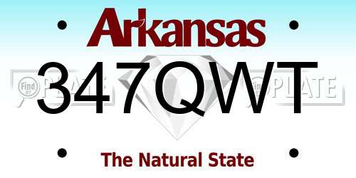347QWT Arkansas License Plate