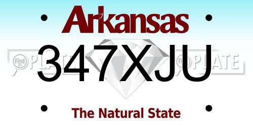 347XJU Arkansas License Plate