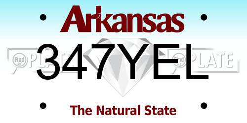 347YEL Arkansas License Plate