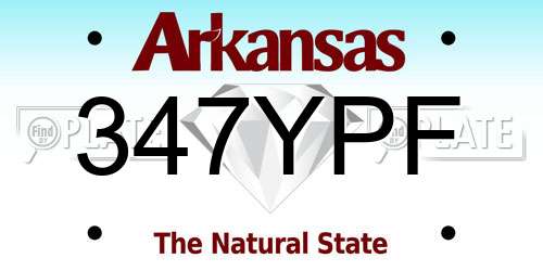 347YPF Arkansas License Plate