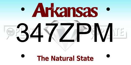 347ZPM Arkansas License Plate