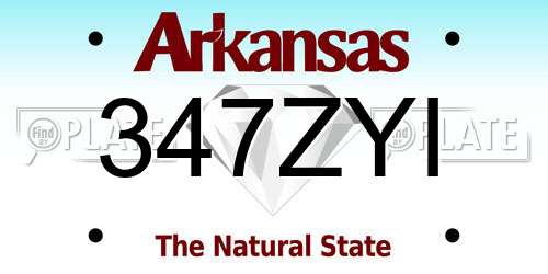 347ZYI Arkansas License Plate
