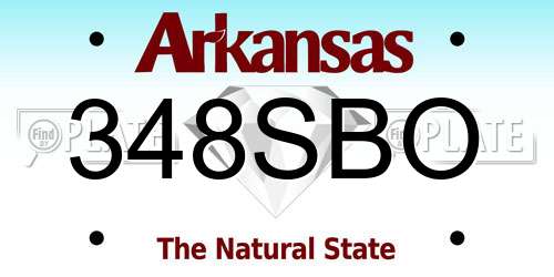 348SBO Arkansas License Plate