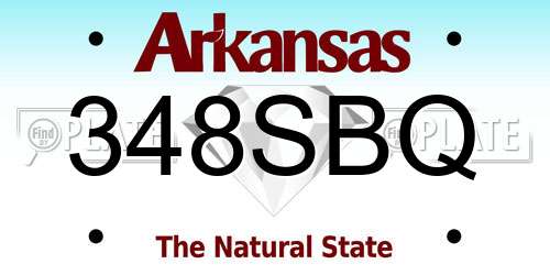 348SBQ Arkansas License Plate