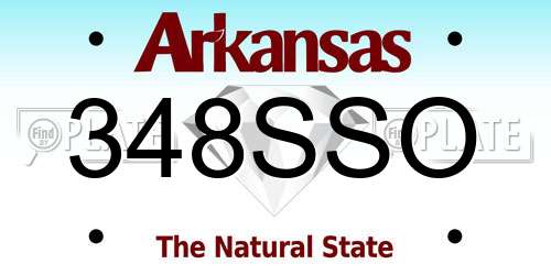 348SSO Arkansas License Plate