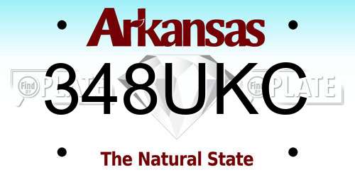 348UKC Arkansas License Plate