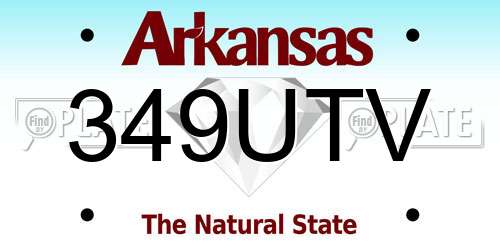 349UTV Arkansas License Plate