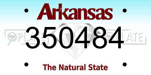 350484 Arkansas License Plate