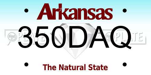 350DAQ Arkansas License Plate