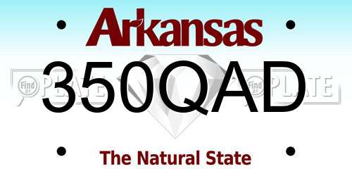 350QAD Arkansas License Plate