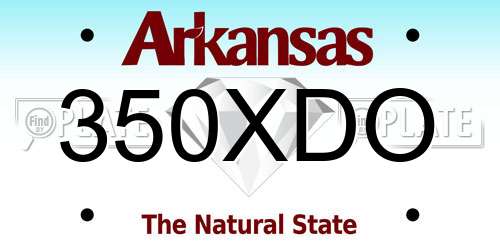 350XDO Arkansas License Plate