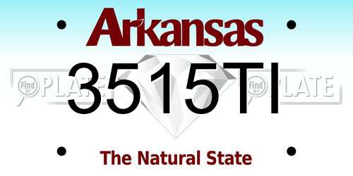 3515TI Arkansas License Plate