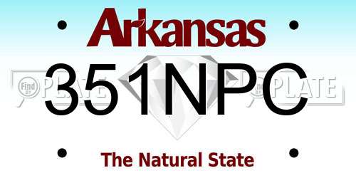 351NPC Arkansas License Plate