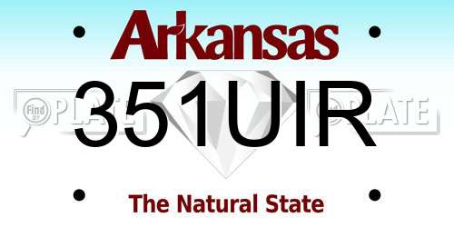 351UIR Arkansas License Plate