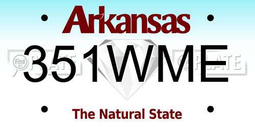 351WME Arkansas License Plate