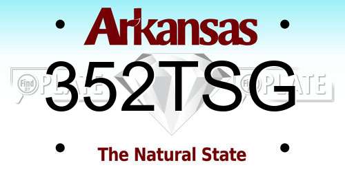 352TSG Arkansas License Plate
