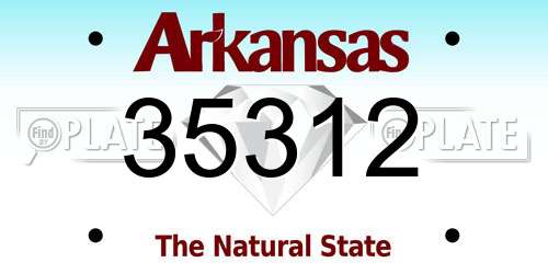 35312 Arkansas License Plate