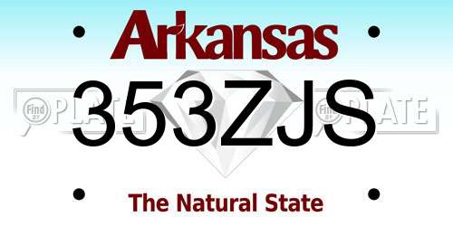 353ZJS Arkansas License Plate