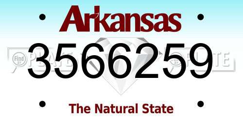 3566259 Arkansas License Plate