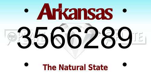 3566289 Arkansas License Plate
