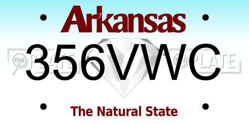 356VWC Arkansas License Plate