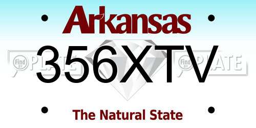 356XTV Arkansas License Plate