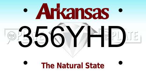 356YHD Arkansas License Plate