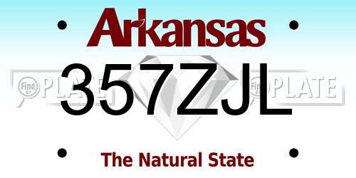357ZJL Arkansas License Plate