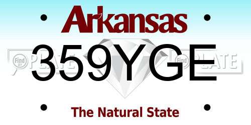 359YGE Arkansas License Plate
